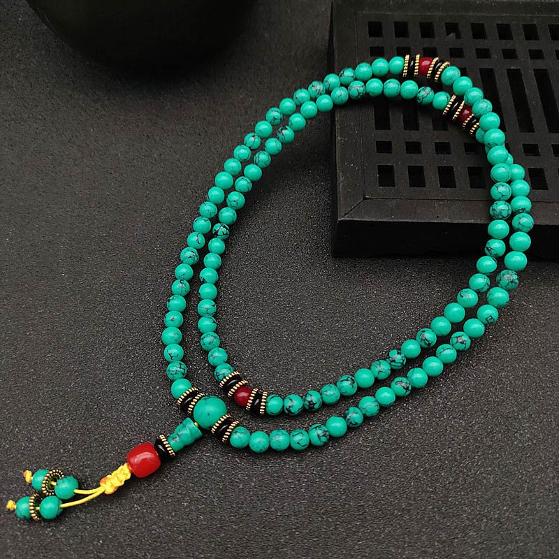 Carmiora tibetisches türkisfarbenes Heil-Mala-Armband