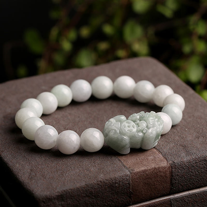 Carmiora Fengshui Reichtum Wohlstand Jade PiXiu Glücksarmband