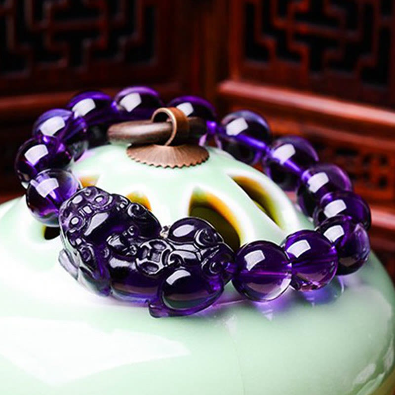 Carmiora Feng Shui Amethyst Glücks-Reichtumsarmband
