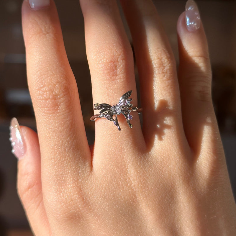 Silberner Schmetterlingsring - Lana