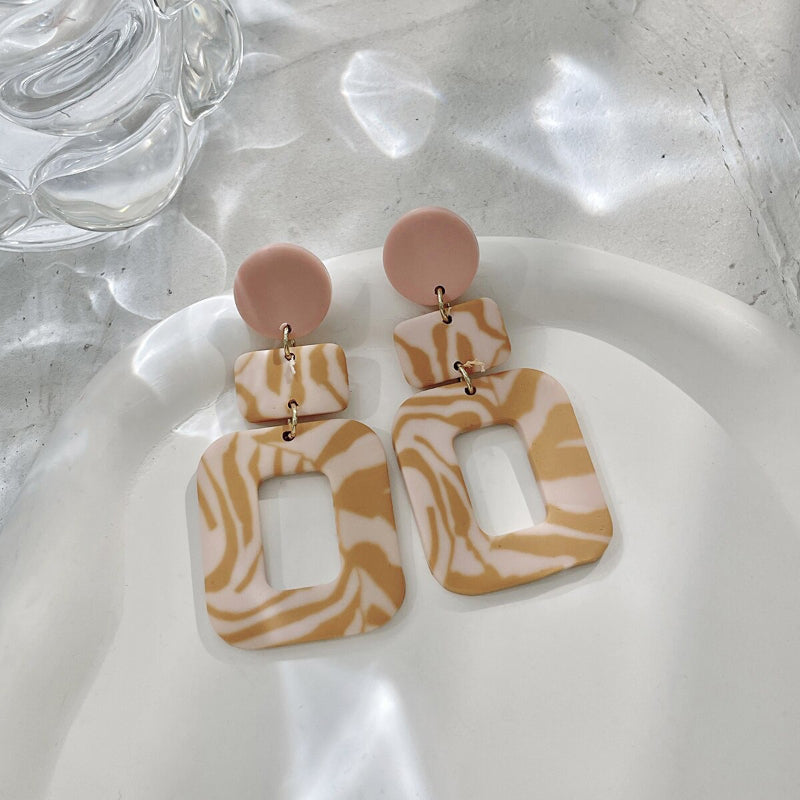 Pink Blush Handgemachte Polymer Clay Statement Ohrring Kollektion