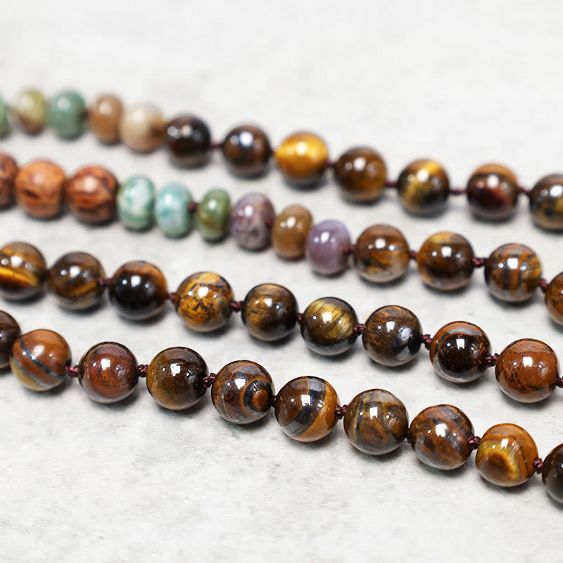 Carmiora Tigerauge Pfeil Mut Halskette