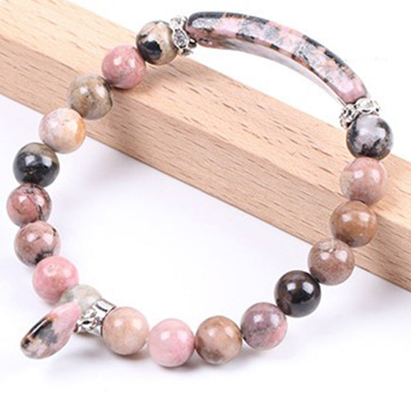 Carmiora Rhodonit Love Heart Heilperlen Armband