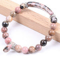Carmiora Rhodonit Love Heart Heilperlen Armband