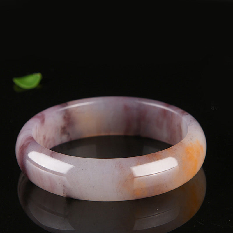 Carmiora Lila Jade Glücksschutzarmband Armreif