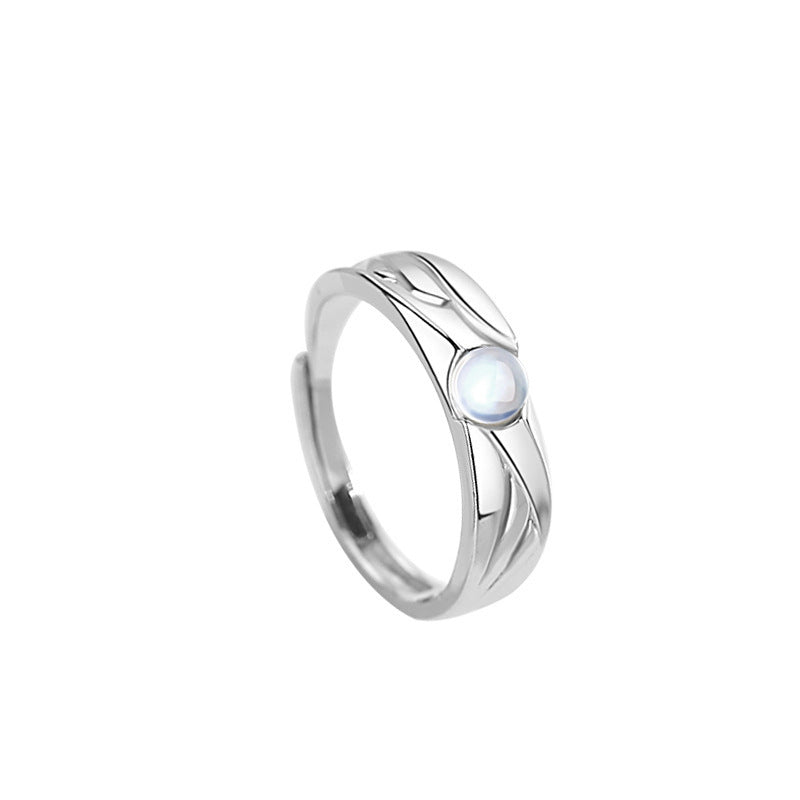 Carmiora Angel Devil Moonstone Charming Love Verstellbarer Paarring