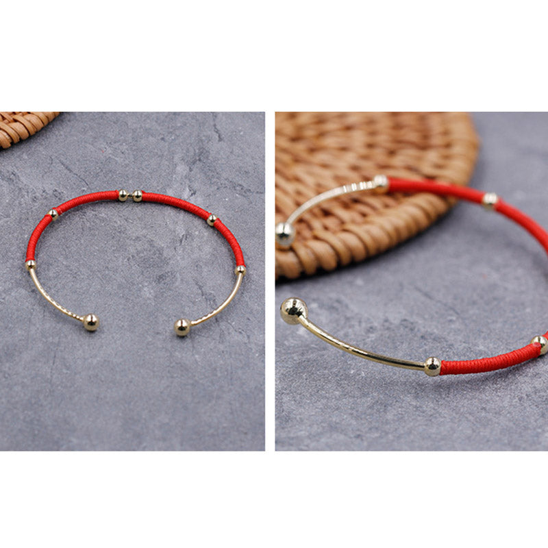Carmiora Red String Blessing Protection Manschettenarmband
