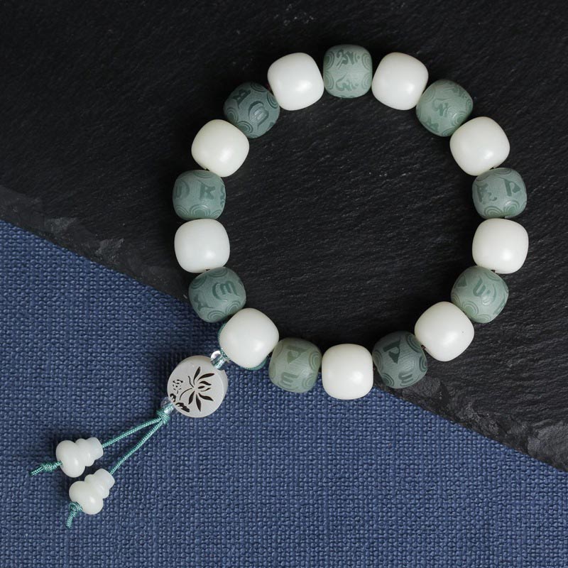 Carmiora White Bodhi Six True Words Schutzarmband