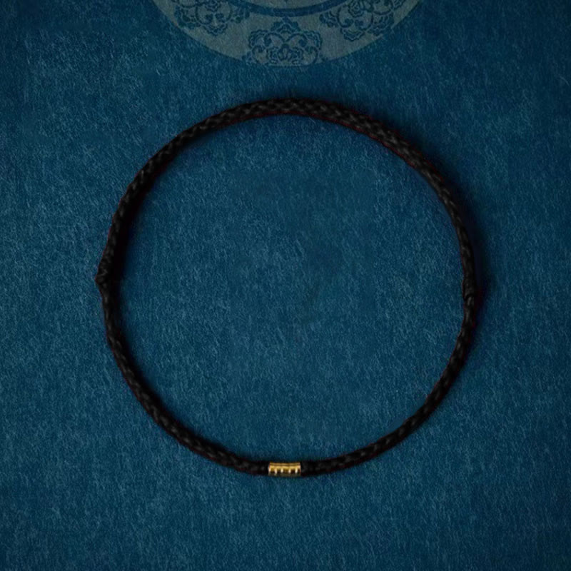 Carmiora Lucky Golden Bead geflochtenes Armband-Fußkettchen