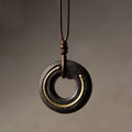 Carmiora Zen Circle Ebenholz Peace Calm Halskettenanhänger