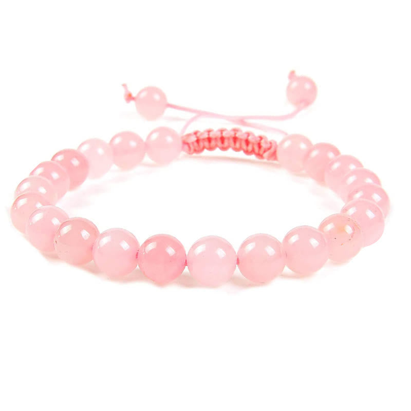 Carmiora Natürliche Heilkraft Edelstein-Kristallperlen, Unisex, verstellbares Makramee-Armband