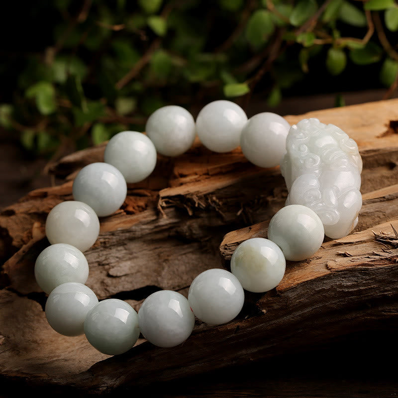 Carmiora Fengshui Reichtum Wohlstand Jade PiXiu Glücksarmband