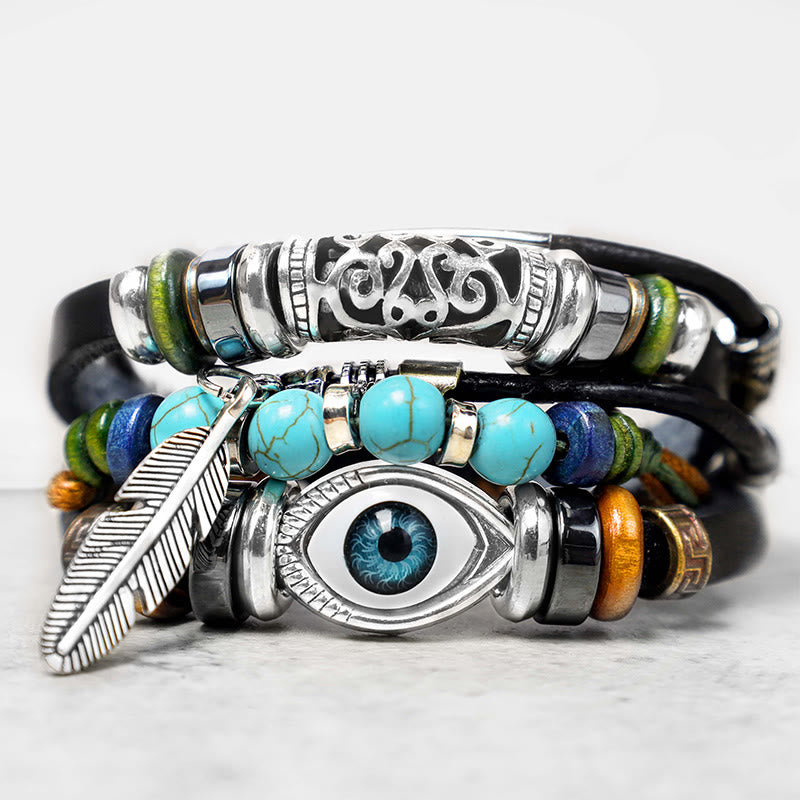 Carmiora tibetisches türkisfarbenes Evil Eye Reinigungsarmband