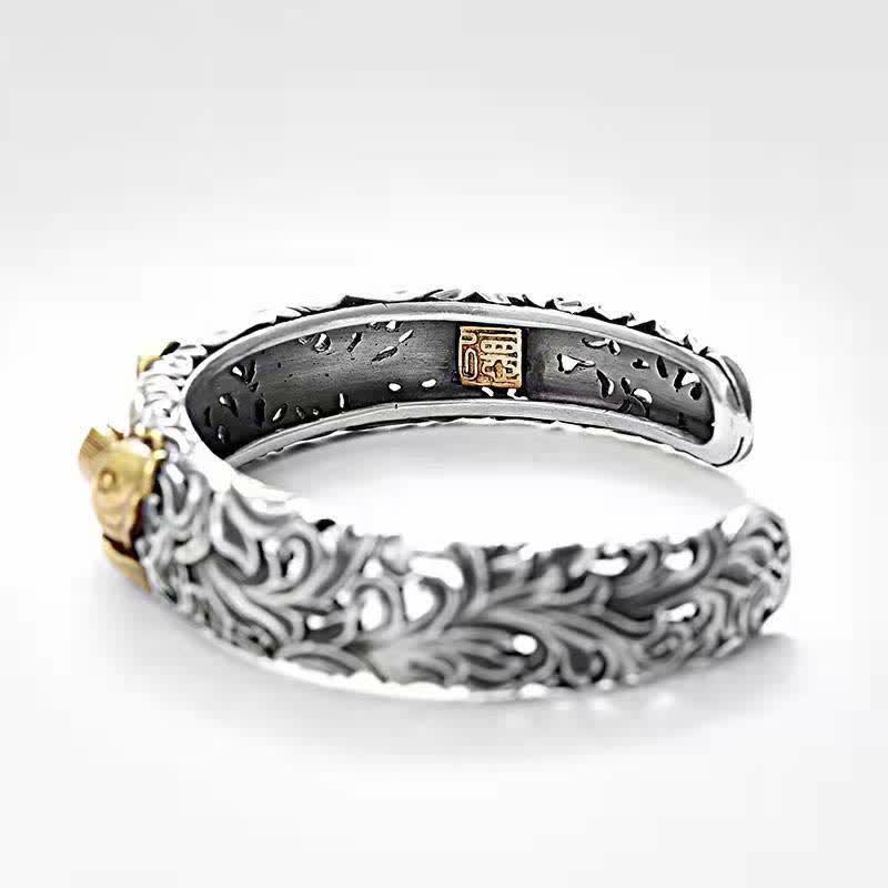 Carmiora Koi Fisch Gras Muster Wohlstand Reichtum Armband Armreif