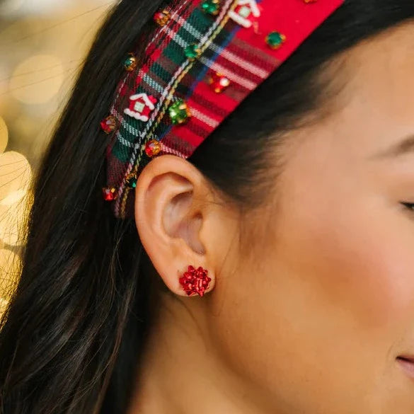 Weihnachtsband-Ohrringe
