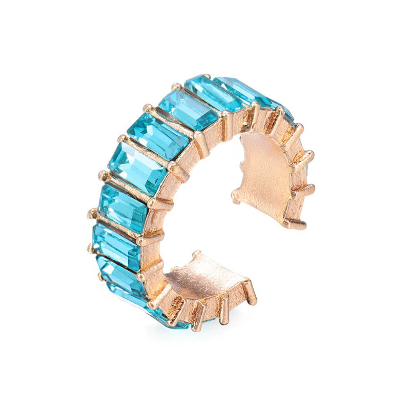 Stapelbare Ohrclips mit Zirkonia und Ohrknorpel-Manschetten