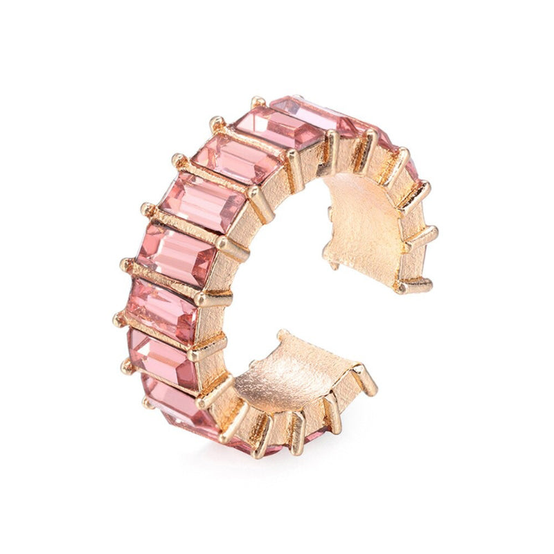 Stapelbare Ohrclips mit Zirkonia und Ohrknorpel-Manschetten