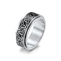 Carmiora Triangle Knot Triquetra Ruhiger drehbarer Ring aus Titanstahl