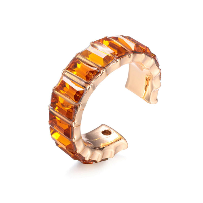 Stapelbare Ohrclips mit Zirkonia und Ohrknorpel-Manschetten