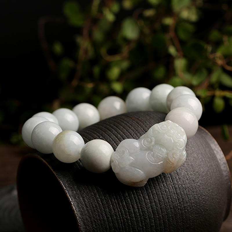 Carmiora Fengshui Reichtum Wohlstand Jade PiXiu Glücksarmband