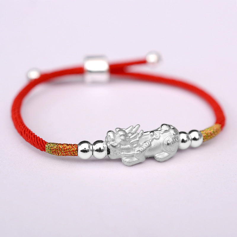 Carmiora 24K vergoldetes PiXiu Luck Red String Armband