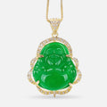Carmiora Glücksbringer-Halskette mit lachendem Buddha