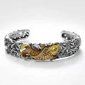 Carmiora Koi Fisch Gras Muster Wohlstand Reichtum Armband Armreif