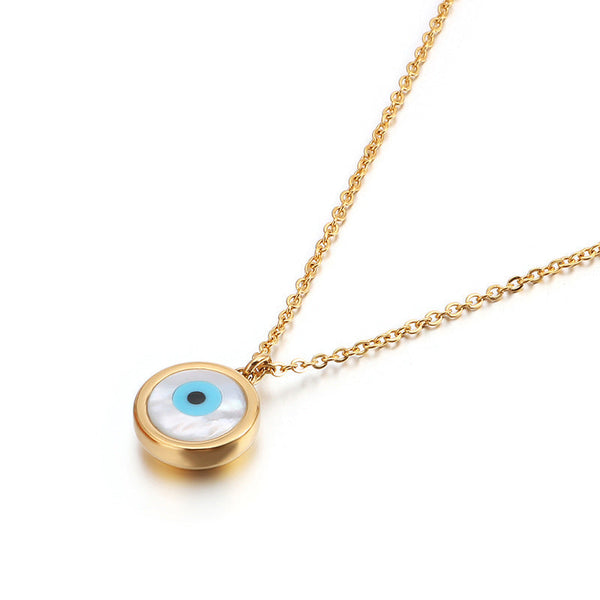 18 Karat Halskette mit bösem Blick