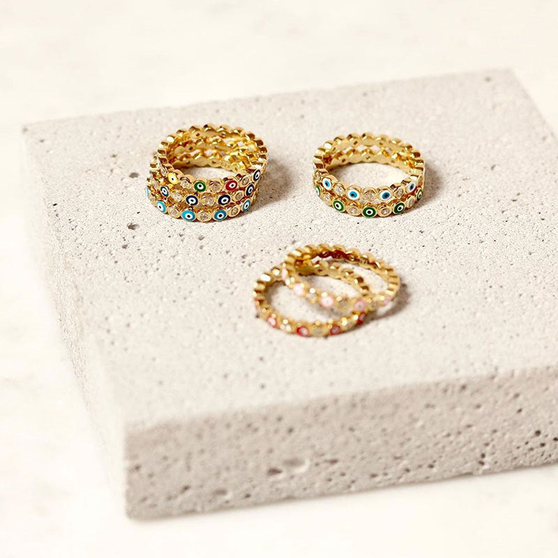 Stapelbarer Ring „Böses Auge“