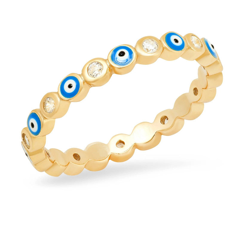 Stapelbarer Ring „Böses Auge“