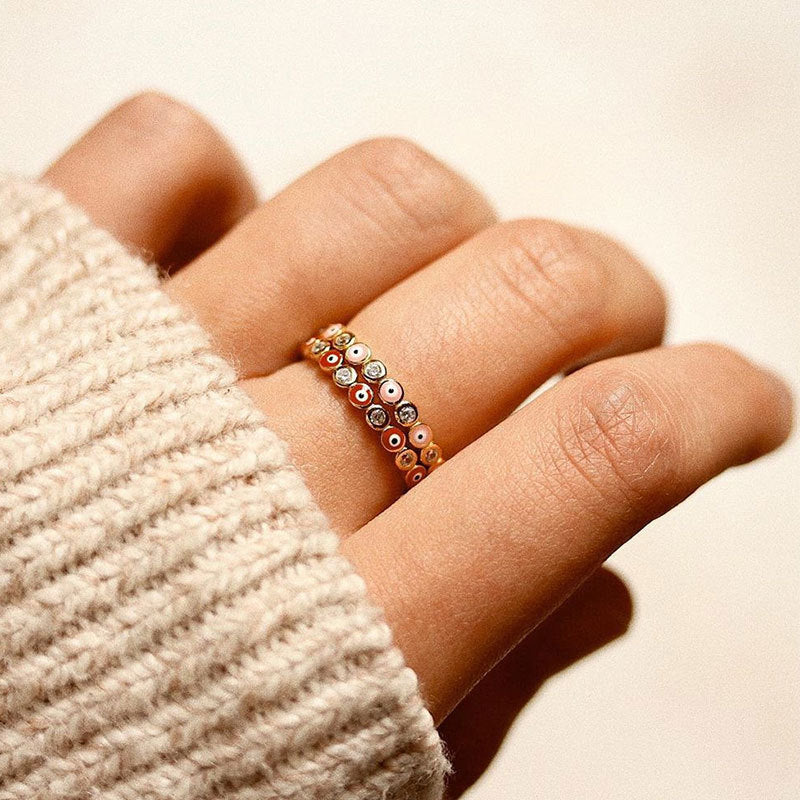 Stapelbarer Ring „Böses Auge“