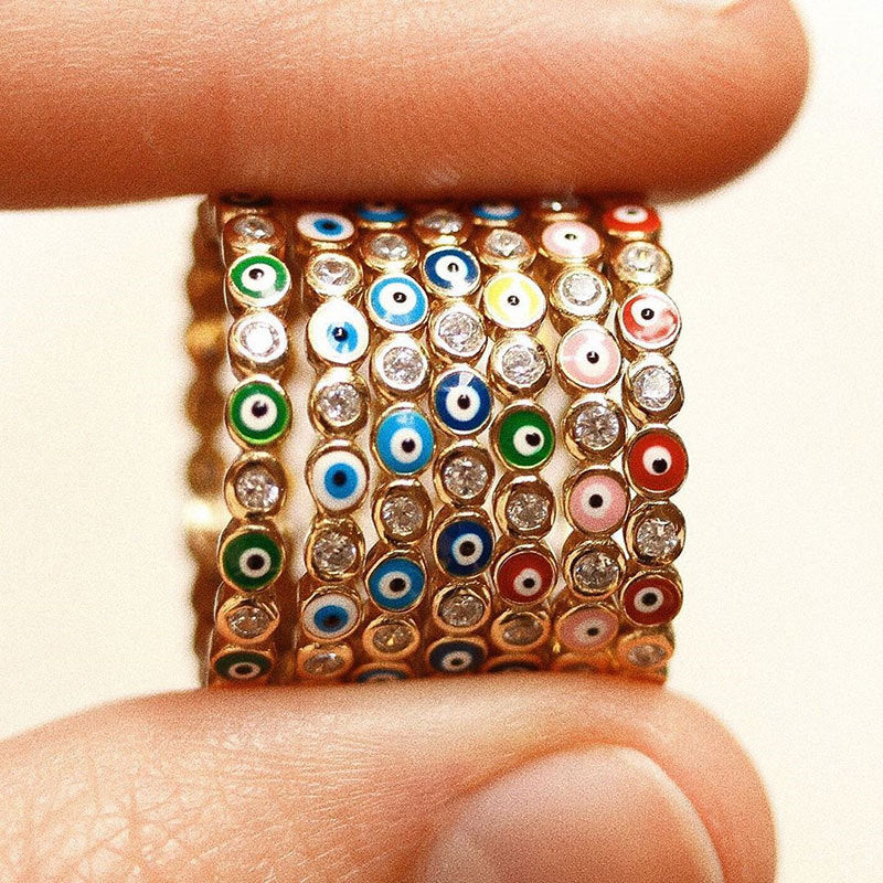 Stapelbarer Ring „Böses Auge“