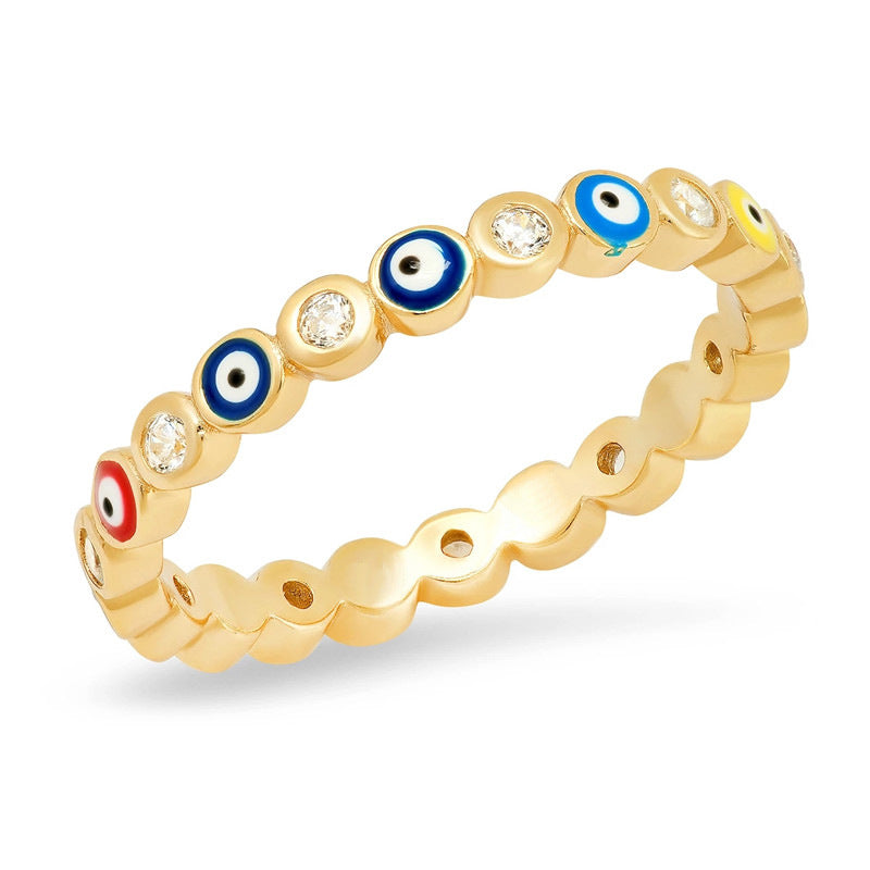 Stapelbarer Ring „Böses Auge“