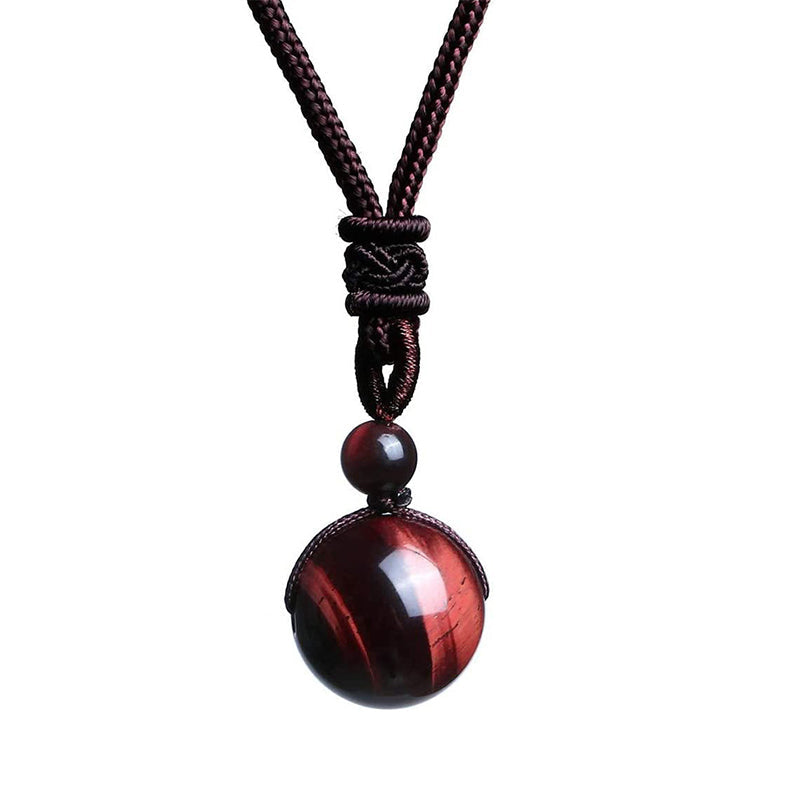 Carmiora tibetisches Tigerauge-Armband-Halsketten-Set