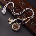 Carmiora Agarwood Nine Tailed Fox Zakiram Göttin des Reichtums Grüne Tara Thangka Luck String Halskette