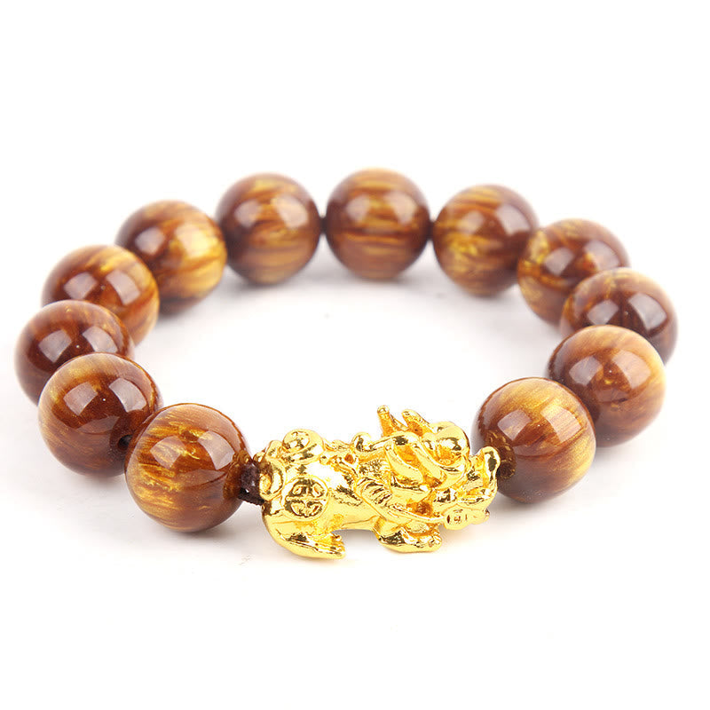 Carmiora Lucky Golden Tiger Eye Abundant Pixiu Armband