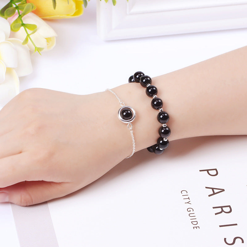 Carmiora Sun Stone Erdbeerquarz Kristall Positives Armband