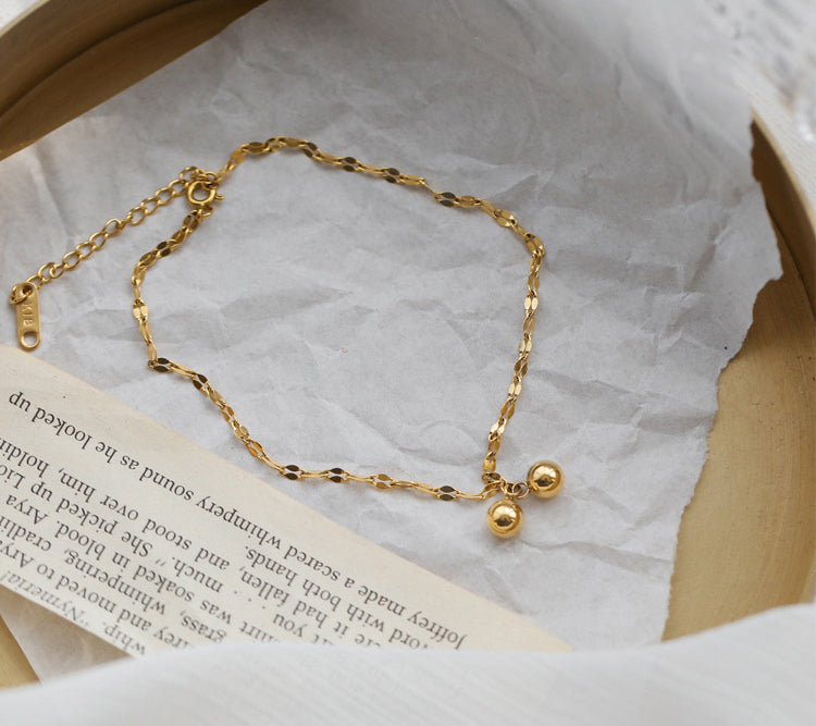 Goldenes Glocken-Fußkettchen