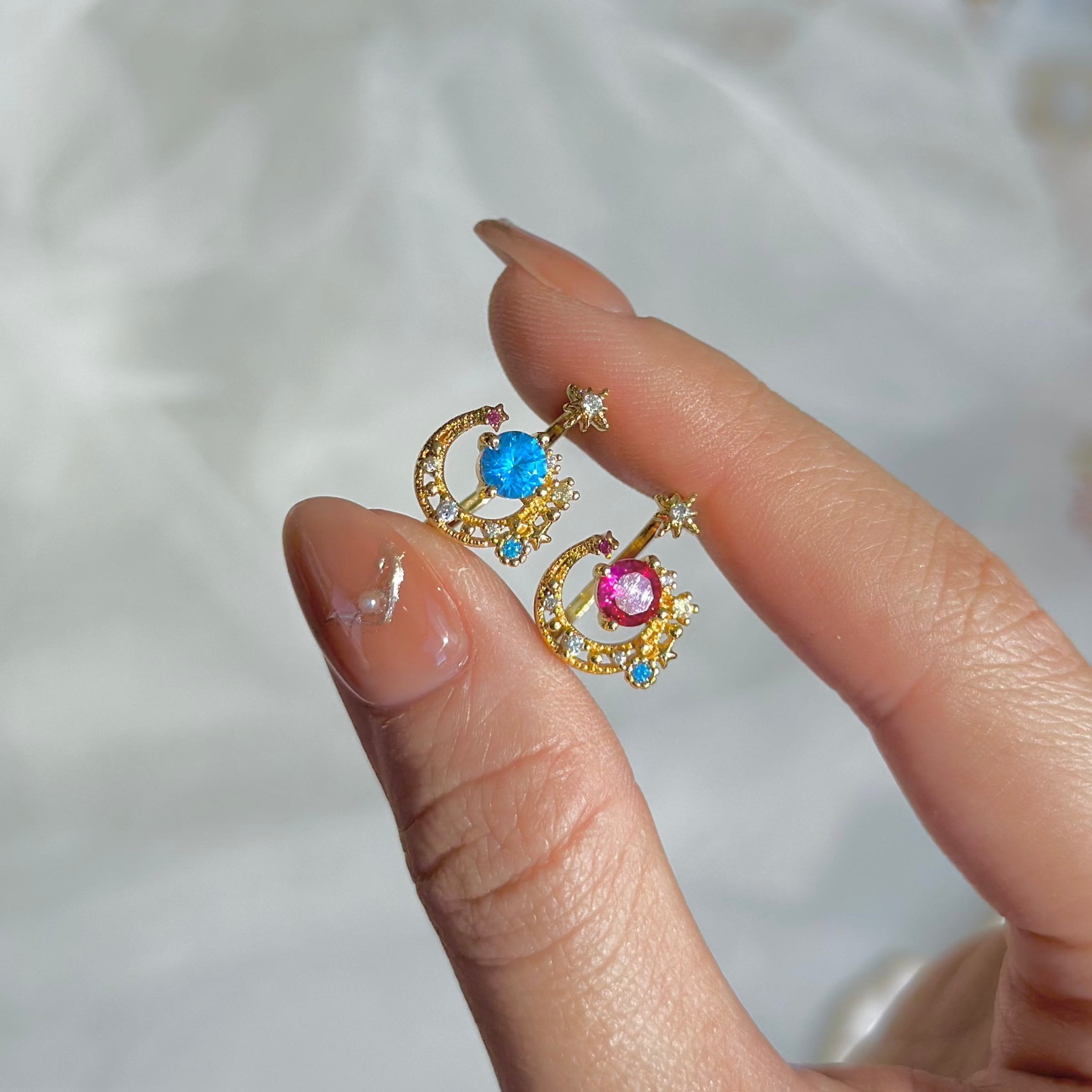 Rosa Mond- und Sternring - Jodie