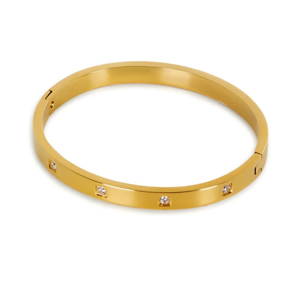 Quadratisches Charm-Armband mit Kristallen