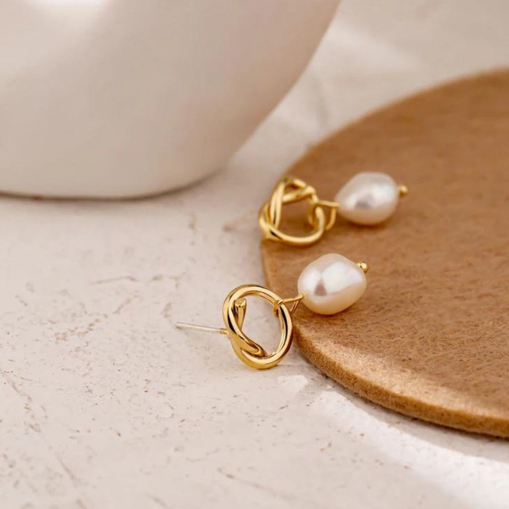 Natürliche Perlen-Ohrringe