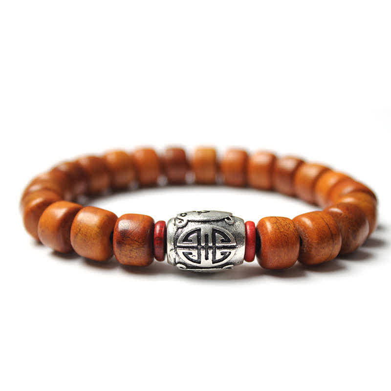 Carmiora tibetisches Yak-Knochen-Armband Om Mani Padme Hum