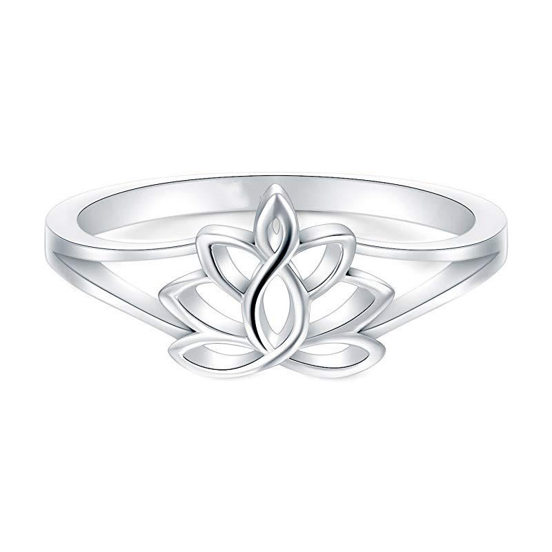 Carmiora Natürlicher Lotus-Symbol-Erleuchtungsring