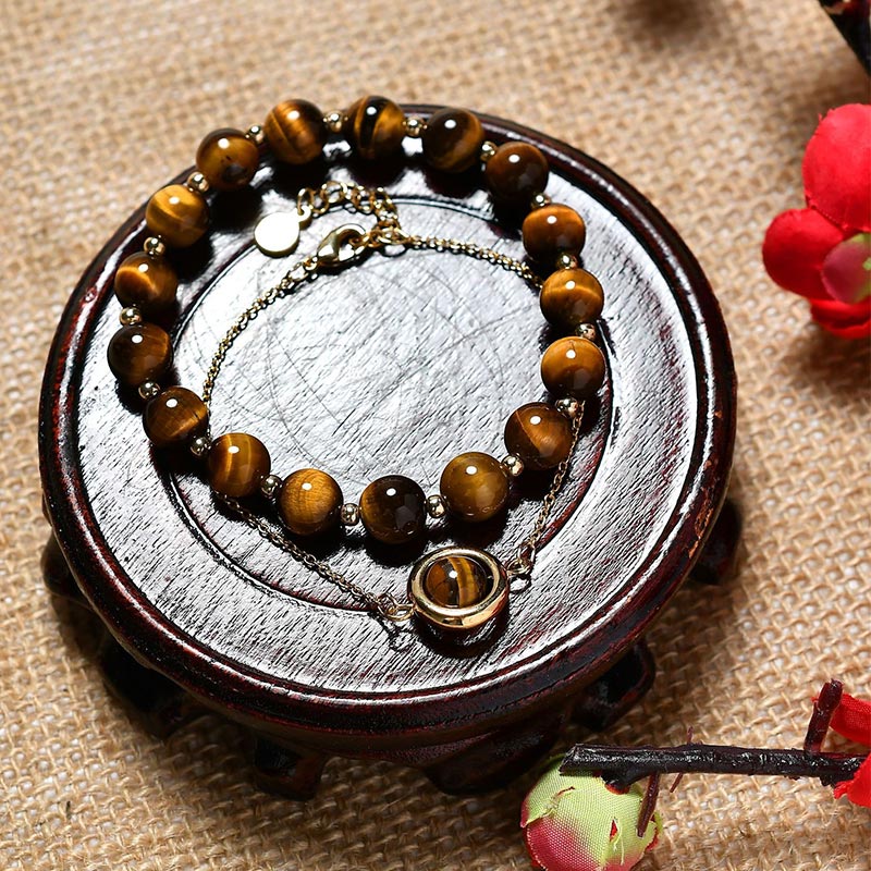Carmiora Sun Stone Erdbeerquarz Kristall Positives Armband