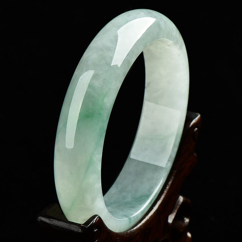 Carmiora Armreif aus natürlicher Jade, Wohlstand, Reichtum, Glück