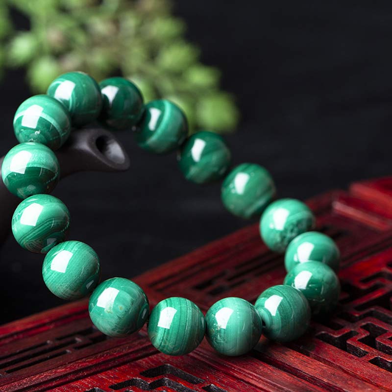 Carmiora natürliches Malachit-Schutz-Ruhe-Armband