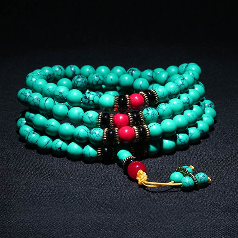 Carmiora tibetisches türkisfarbenes Heil-Mala-Armband