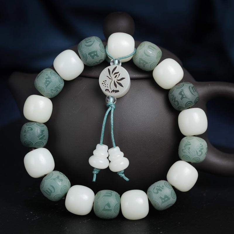 Carmiora White Bodhi Six True Words Schutzarmband