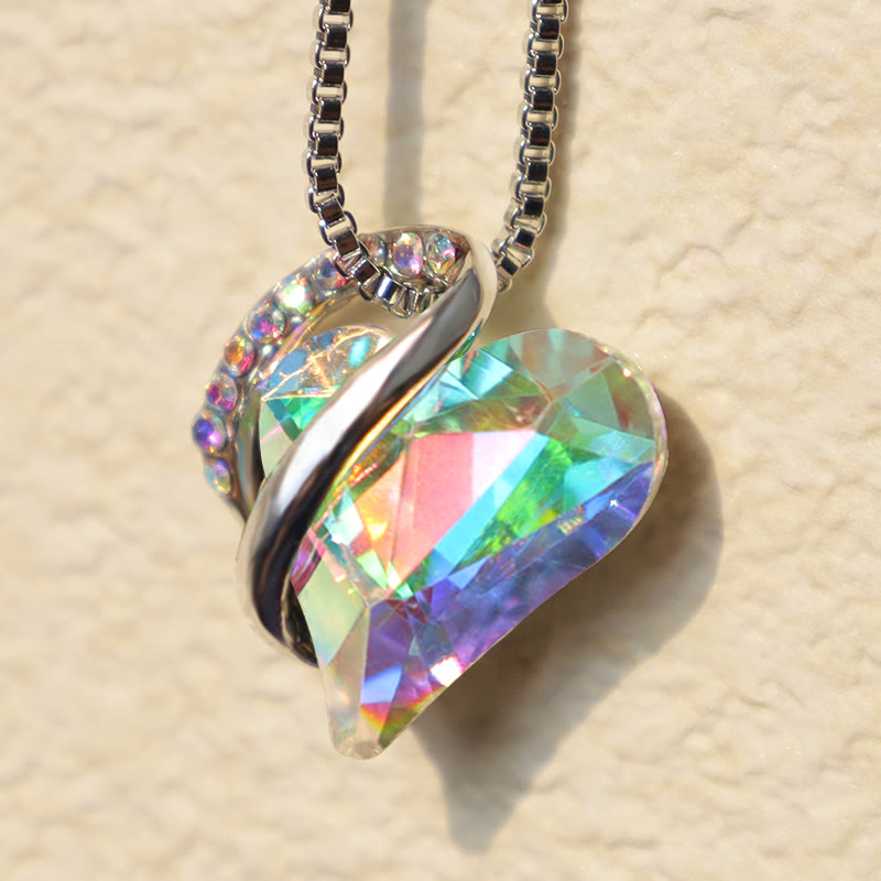 Carmiora Liebesherz-Halskettenanhänger mit Geburtsstein und heilender Energie