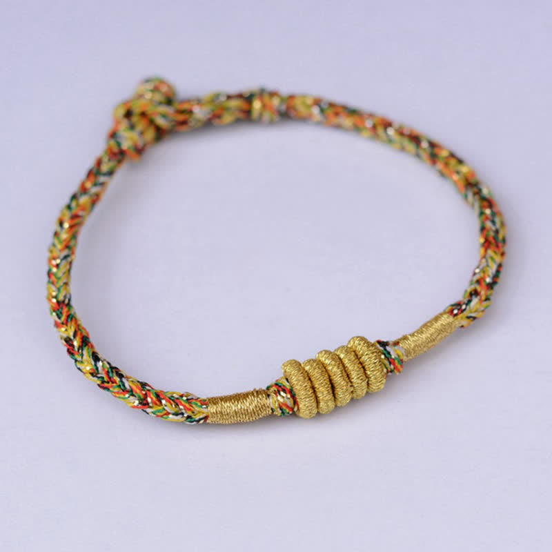 Handgefertigtes, farbenfrohes Carmiora-Armband mit King-Kong-Knotenschutz